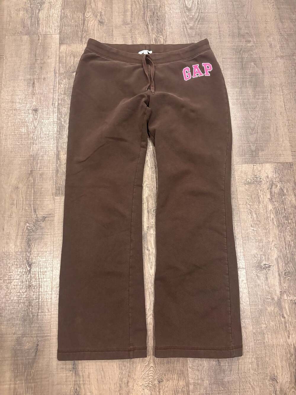 Gap Brown Logo Graphic Drawstring Sweatpants